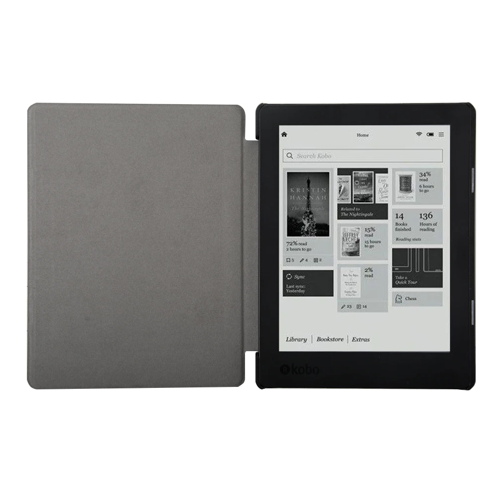 for Kobo Libra 2 Case Magnetic Leather E-Reader Smart Cover 7 Inch Cartoon  Flip PU Stand Capa TPU eBook Funda Auto Wake Sleep