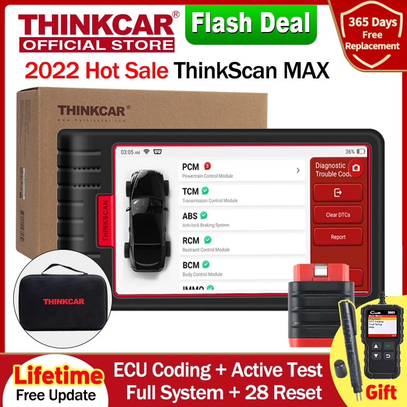 Thinkcar Thinkscan Max Obd2 Scanner Automotivo Car Diagnostic Tool Ecu