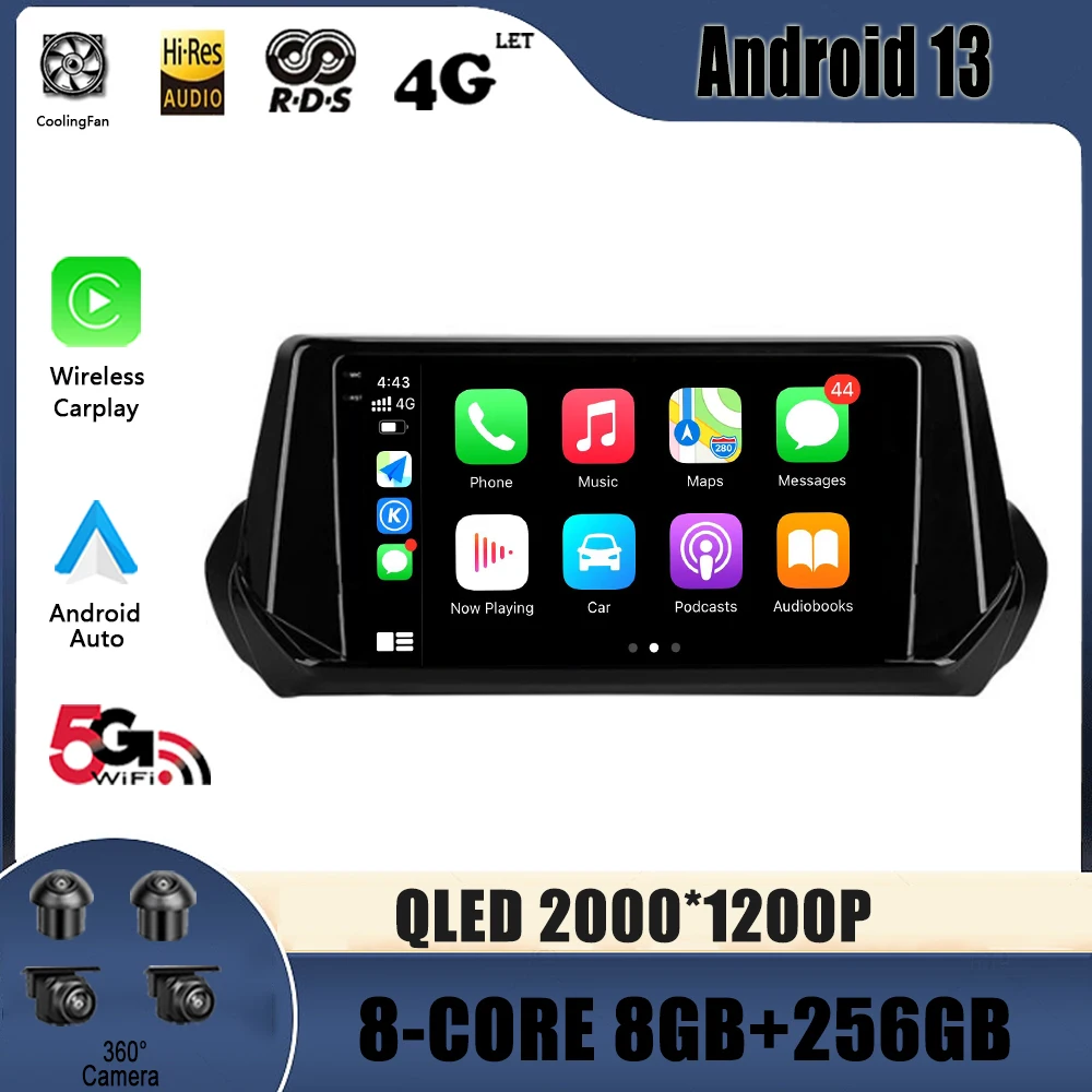 

Wireless Carplay Multimedia Video For Peugeot 2008 II 2 2019 - 2021 Car Radio Player Navigation GPS Android 13 No 2din 2 din dvd
