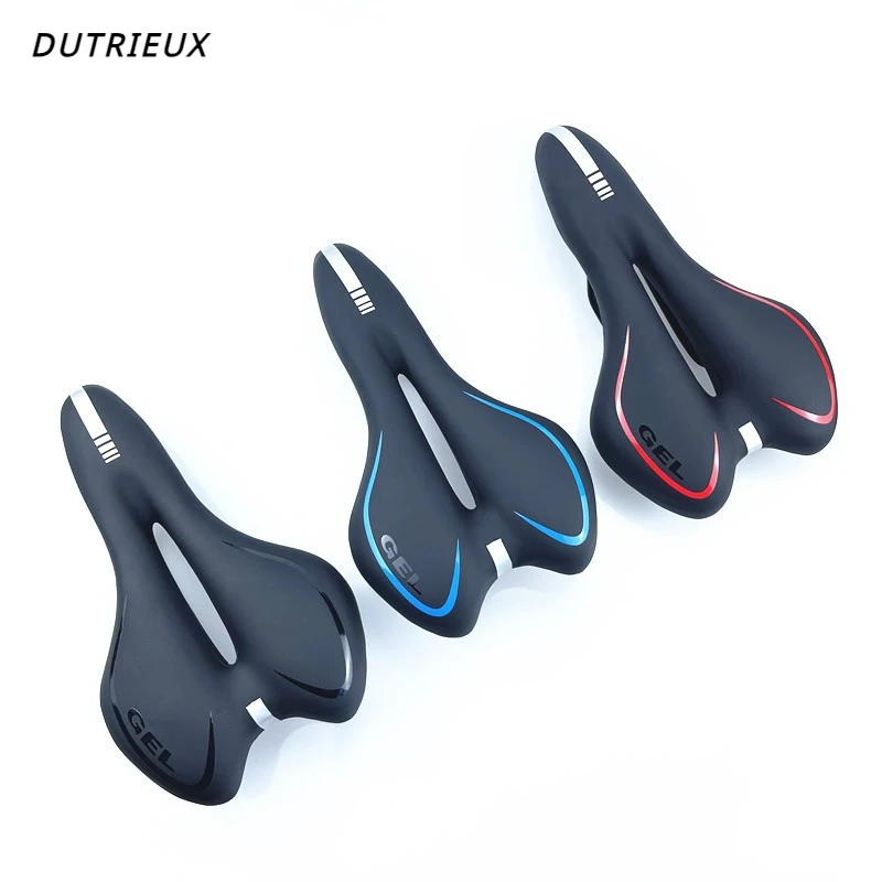 

Bike Saddle Silicone Cushion Cycling Seat PU Leather Surface Silica Filled Gel TimeTrial Comfortable Shockproof Bicycle Saddle