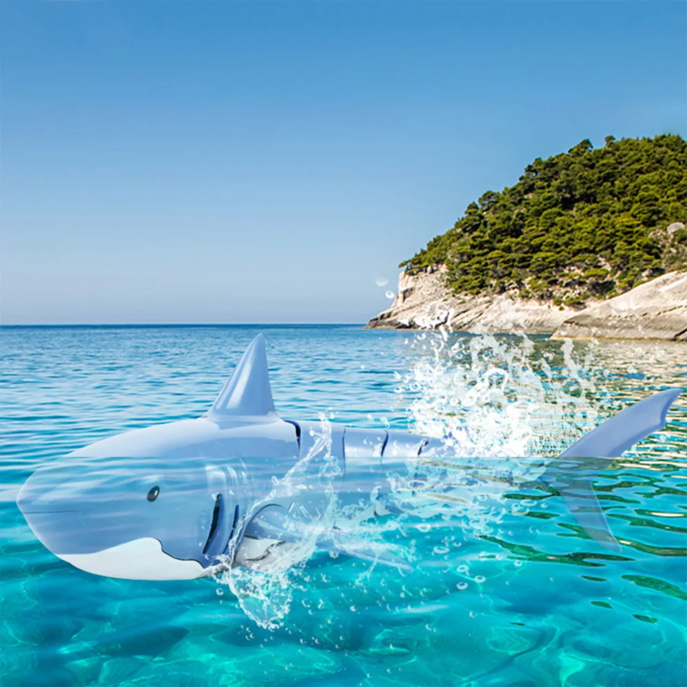 Remote Control Fish Toys Children's Toys Remote Control Shark 2.4G Remote Control Fish Children's Toys Summer Water Ultra-Long Range Toy Shark Gift