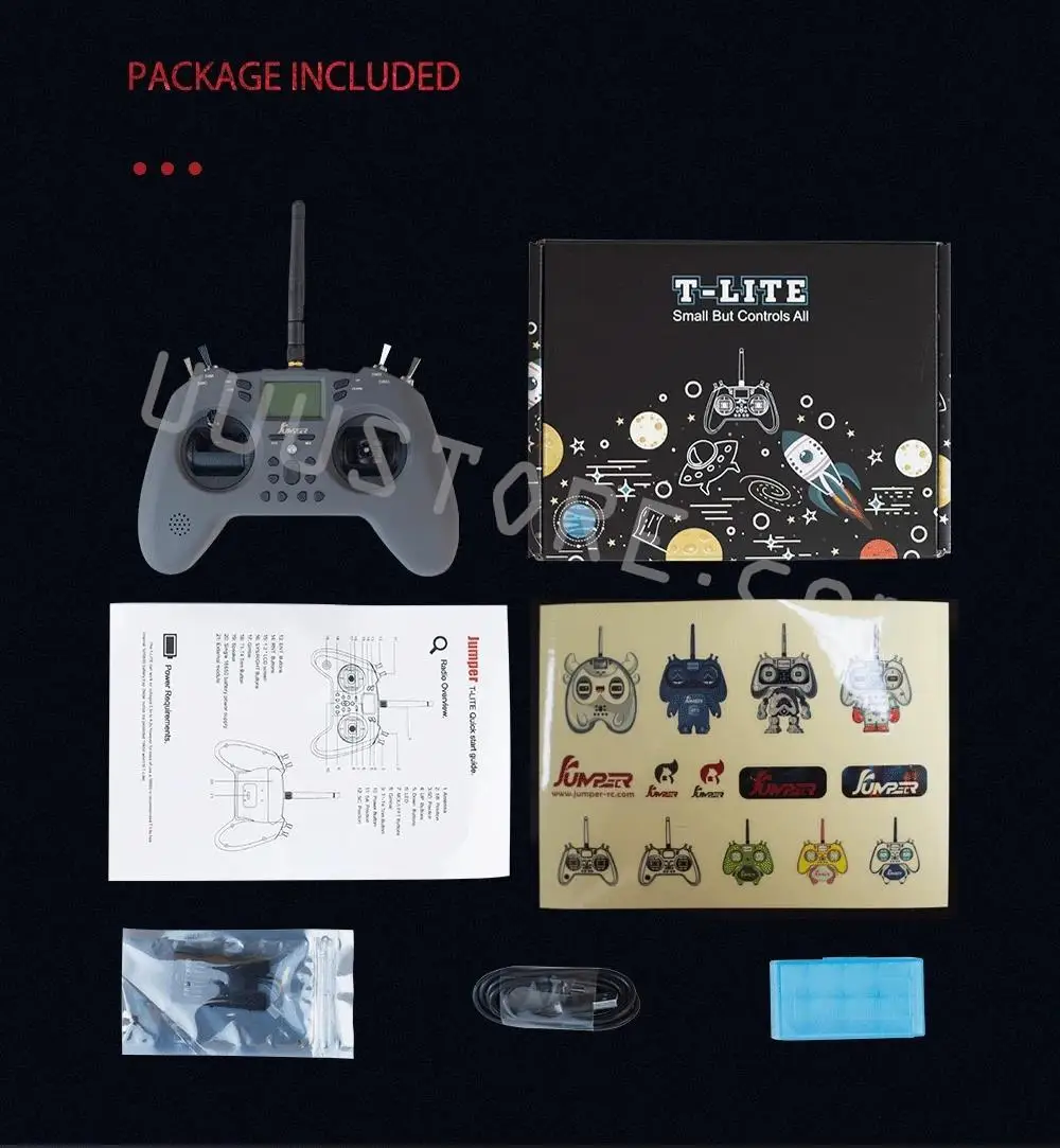 Jumper T-Lite V2 Transmitter - 2.4GHz 16CH Hall Sensor Gimbals Built-in ELRS/ JP4IN1 Multi-protocol OpenTX Transmitter for RC Drone Airplane FPV Remote Controller 19 Jumper T-Lite V2 Transmitter, PACKAGE INCLUDED T-LITE Small But Controls AlI 0 Fi