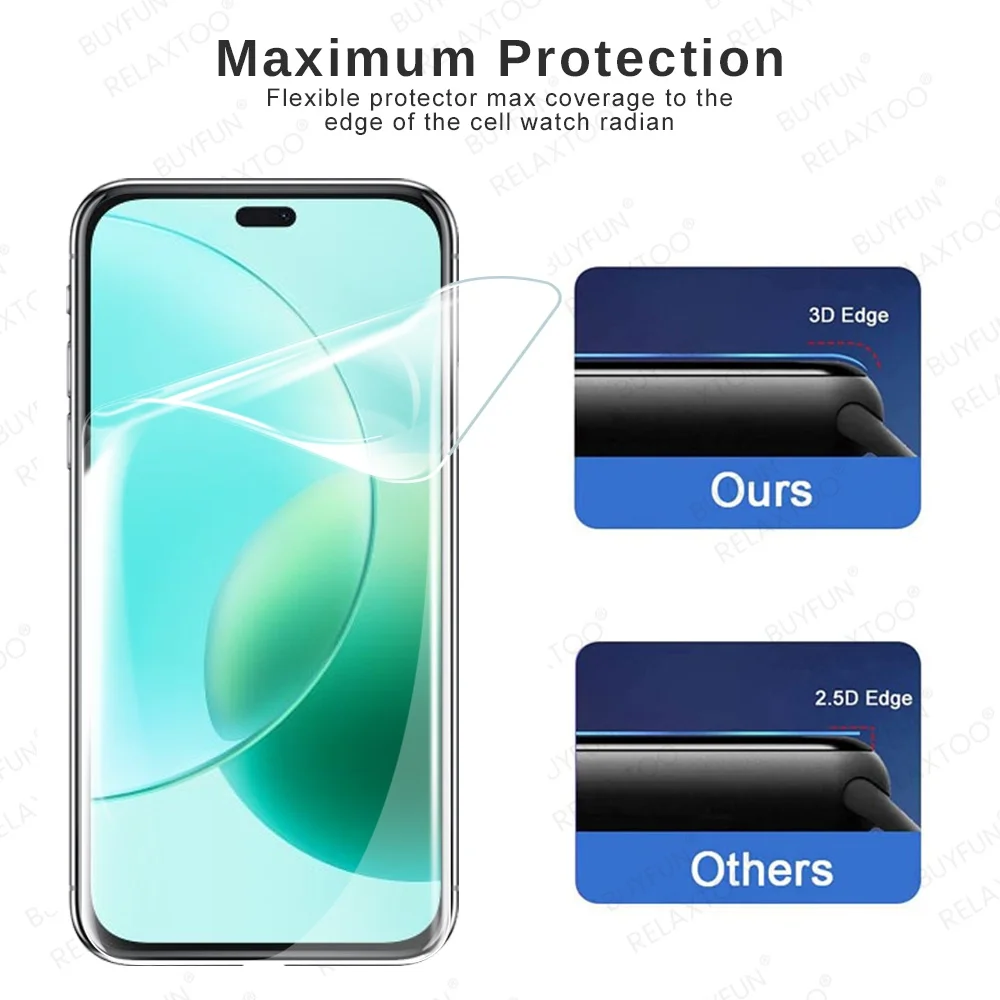 Enhanced Hydrogel Film Screen Protector - 1~3pcs, Full Soft Film, Case Friendly