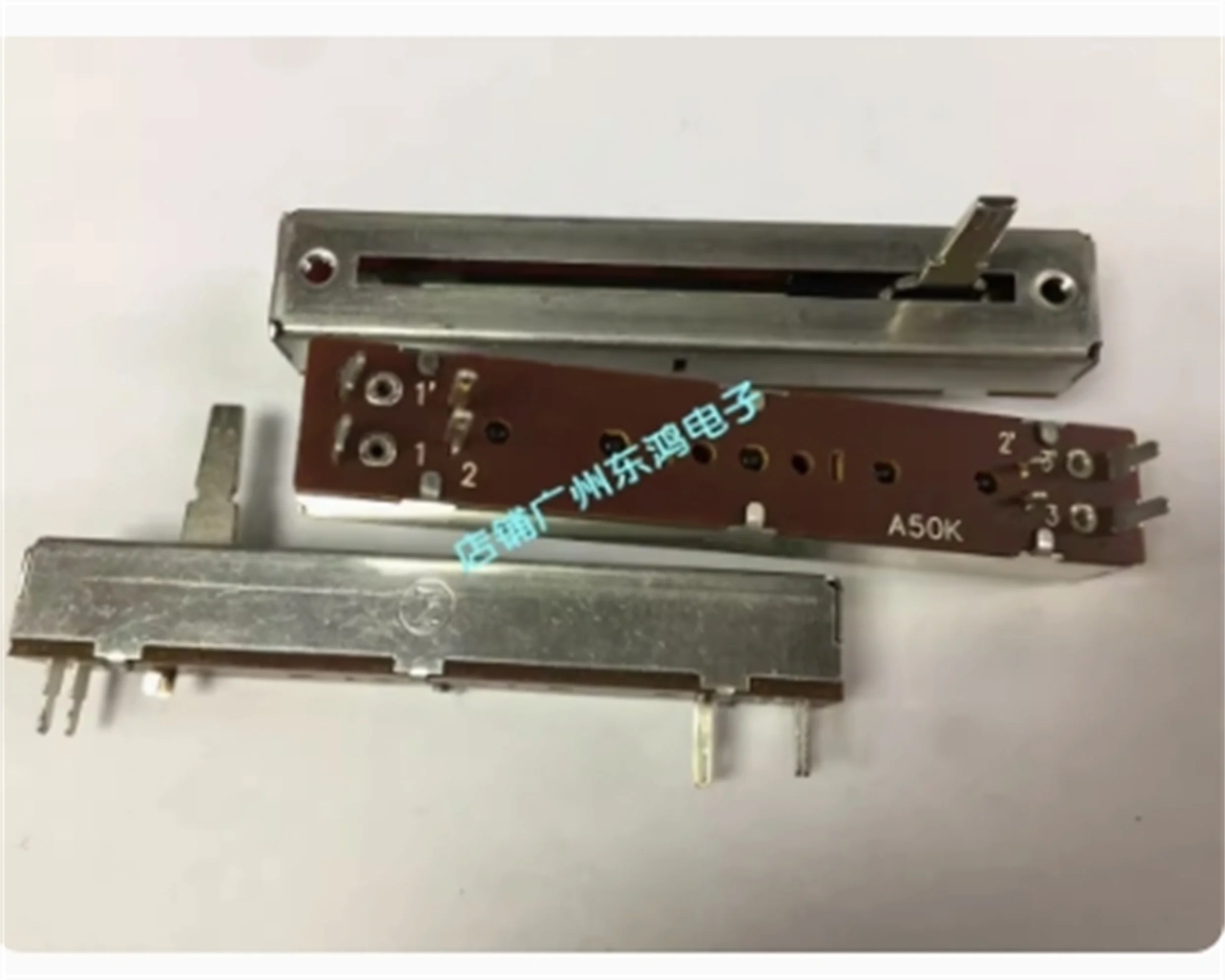 1 PCS Taiwan Puyao F mixer sliding potentiometer SL45G 7.3cm dual A50Kx2 shaft length 15mm
