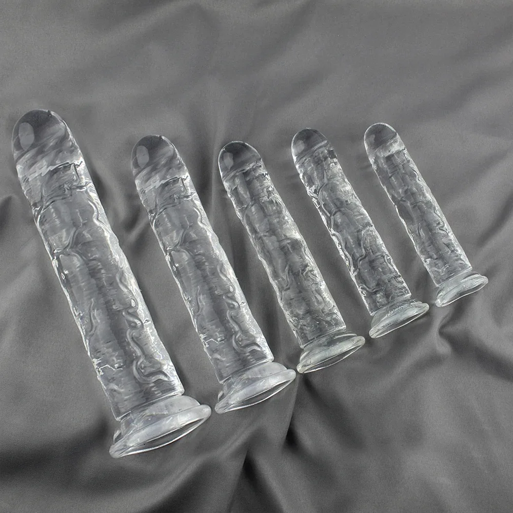 Sex Toys Jelly Dildo 5 sizes Penis Adjustable Strapon Dildo Realistic Sex Toys Lesbian Women Couples Suction Cup Pants