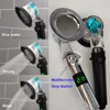 Temperature Display Turbo Propeller Shower Head High Pressure Water Saving With Stop Button Handheld Bathroom Shower Head 5