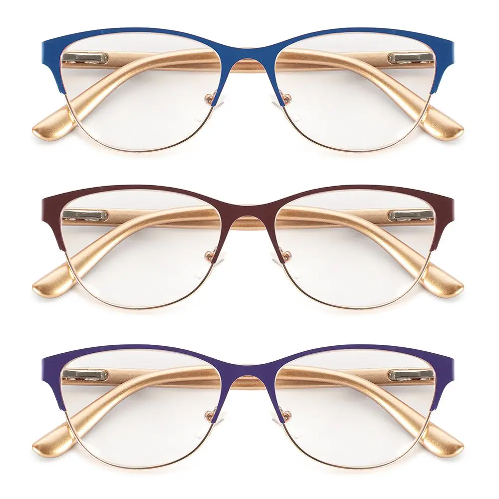1PC Retro Half Frame Reading Glasses Unisex High-definition Hyperopia Eyewear Magnification Presbyopic Eyeglasses +1.0~+3.5 5