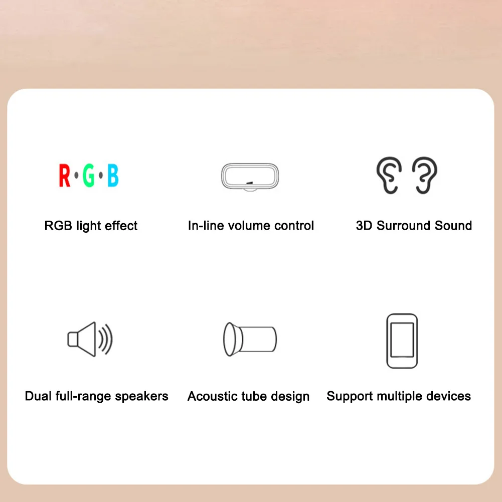 RGB 조명이 있는 컴퓨터 스피커 휴대용 미니 스피커 유선 볼륨 조절 기능이 있는 PC 사운드 박스 PC 컴퓨터 노트북용