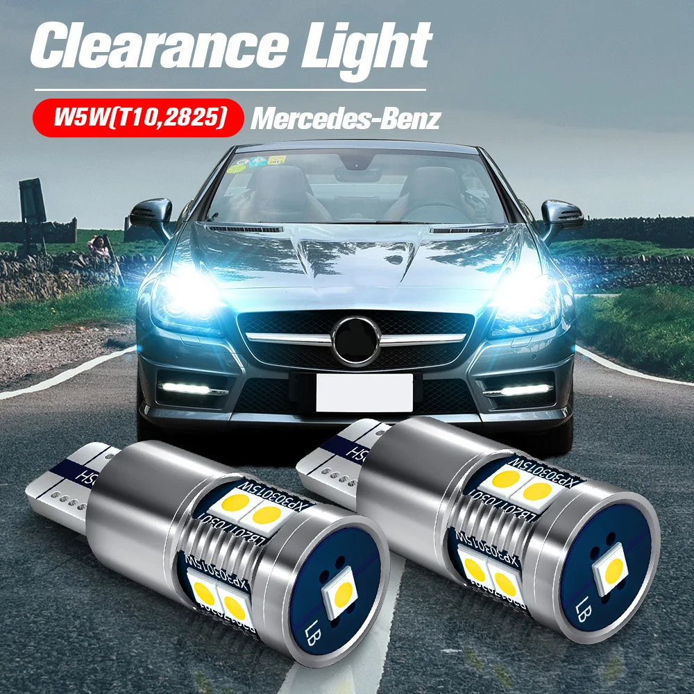 2pcs Led Clearance Light Parking Lamp Bulb W5w T10 Canbus For Mercedes
