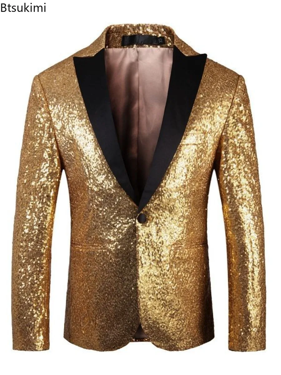 2024 Blazer Da Uomo Banchetto Blazer Da Sposa Blazer Da Festa Bar Night Club Suit Uomo Cappotti Bright Suit Paisley Suit Fashion Men Jacket