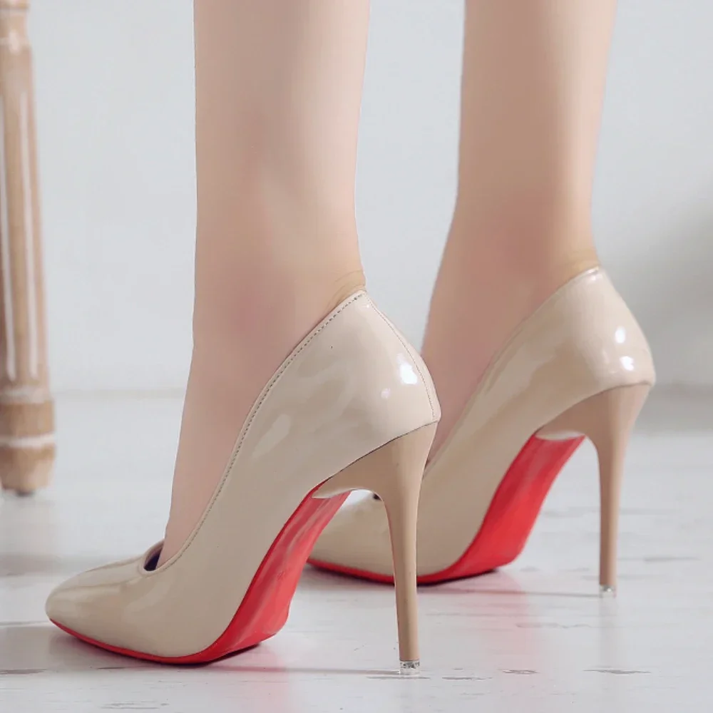 

Туфли-лодочки женские из лакированной кожи, с острым носком, на высоком каблуке