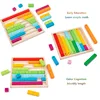 Children Montessori Math Toys Parish Color Cognitive Board Fractional Stick Arithmetic Learning Educational Toys for Children 4