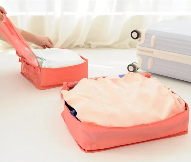 6 PCS Travel Storage Bag Set for Clothes Tidy Organizer in Wardrobe Suitcase travel bags storage bag
