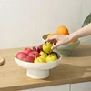 Fruit Vegetable Dish with Drainage Holes, Elegant Plastic Basket for Kitchen Counter/Table Centerpiece Decorative Storage Basket 1