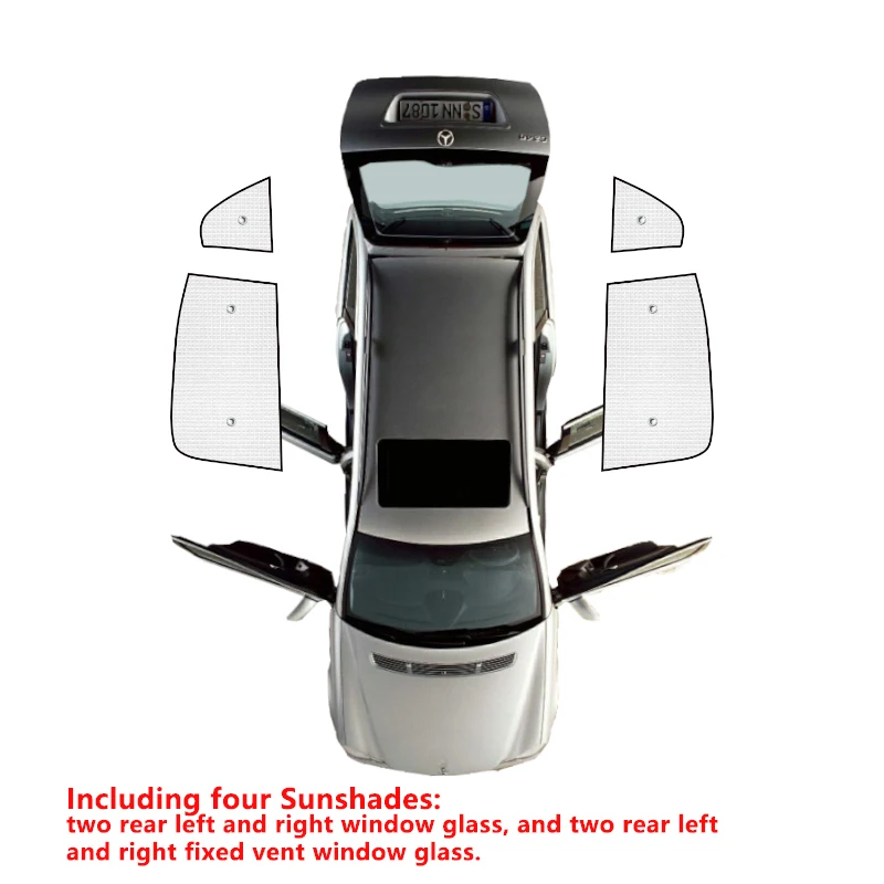 Fits 10-13 Mazda 3 Hatchback Side Window Visors Sun Rain Guard