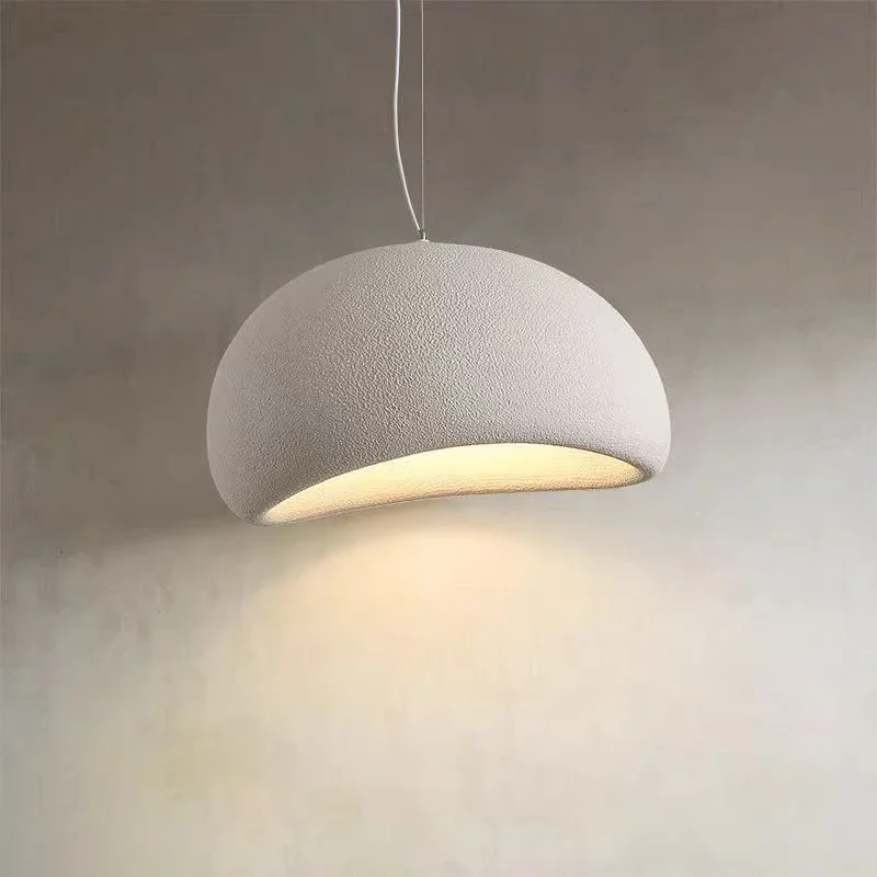 Nordic Wabi Sabi E27 Pendant Lights Dining Room Bedroom Chandelier Lustre Bar Suspend Lamp Home Decor Loft Hanging Light Fixture 4