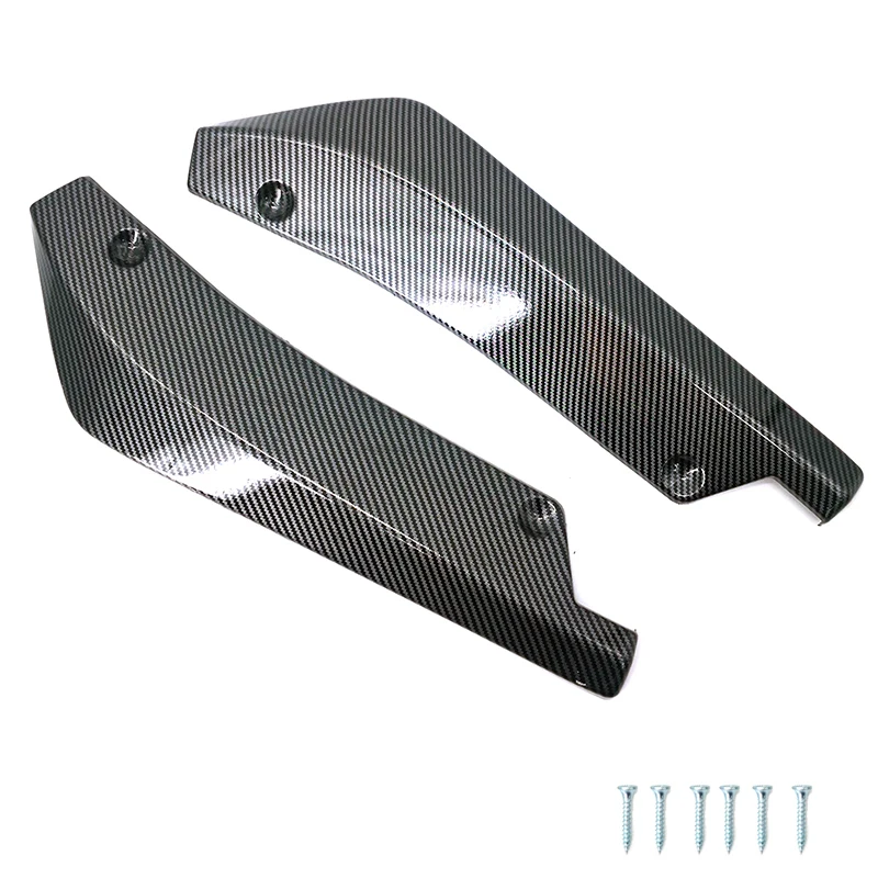 Car Bumper Spoiler Front Rear Scratch Protector Strip Lip Diffuser Splitter Extension Carbon Fiber Winglets Side Skirt Universal