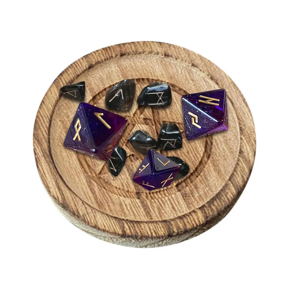 Description Picture 6 of item2 In 1 Pentagram Witches Wooden Candle Holder Altar Astrology Massage Candle Stand Divination Meditation For Home Decor