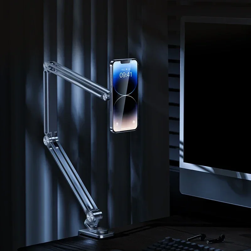 Adjustable Mobile Phone Stand Alloy Aluminum Phone Holder Magnetic Cellphone Bracket Support for Iphone 12 13 14 15 Pro Plus Max