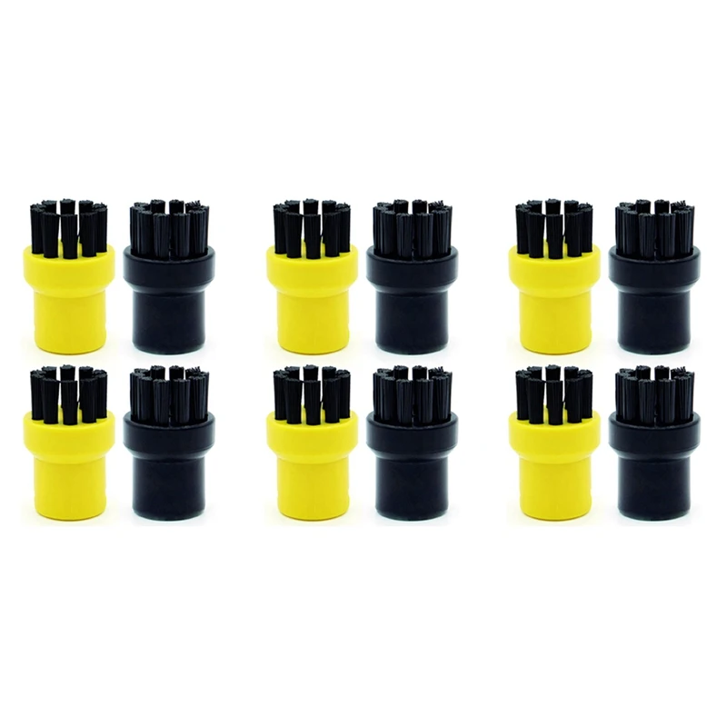 Set Di Spazzole Rotonde [12 Pezzi] Adatto Per Detergente A Vapore Karcher, Per Spazzola Rotonda Karcher, Spazzola Per Malta Per Karcher
