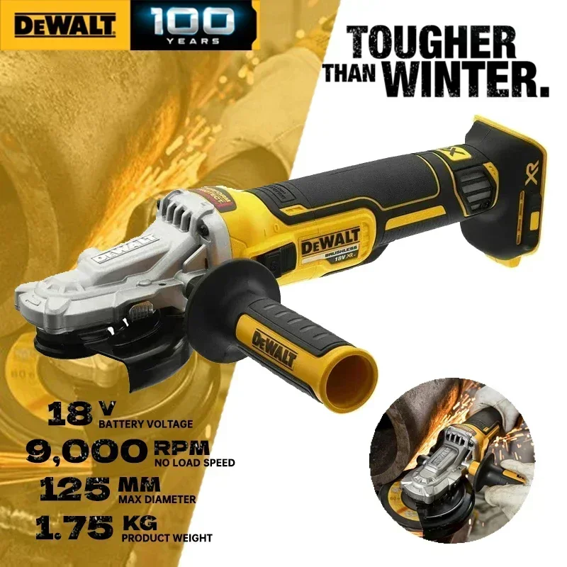 DEWALT Angle Grinder 20V Brushless Motor Cutting Machine 125mm