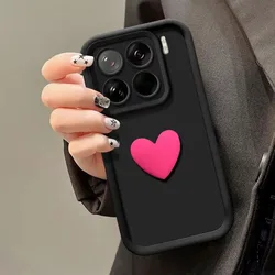 3D Love Heart Soft Silicone Cover for Xiaomi 13 (Black Rose)