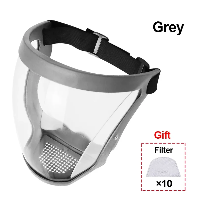 Clear Protective Face Shield - Transparent Mask
