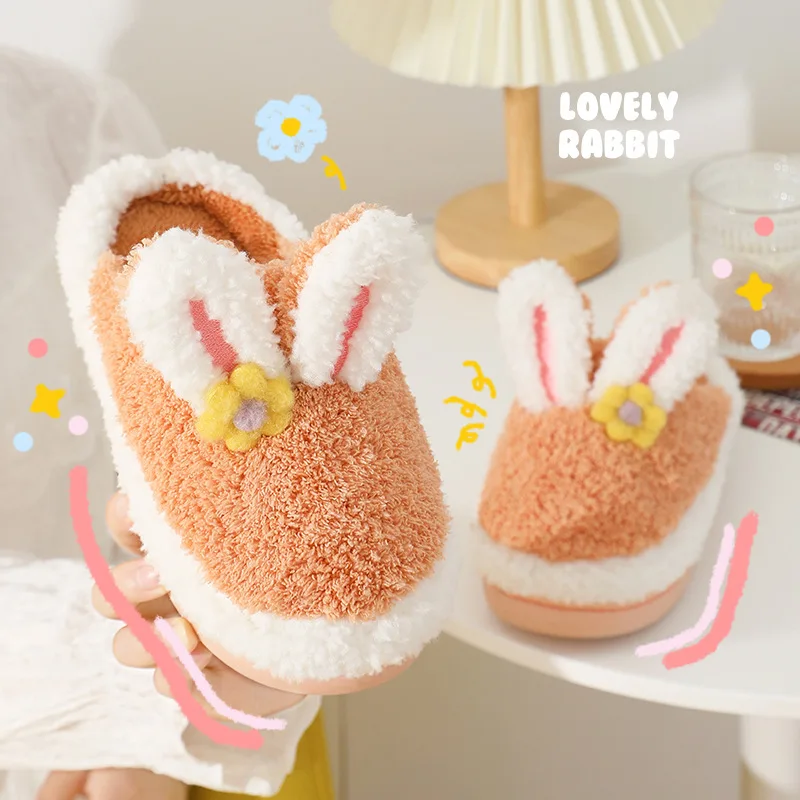 

New style plush cotton slippers for women's home fall/winter non-slip indoor home cute thick-soled slippers in winter DL-921