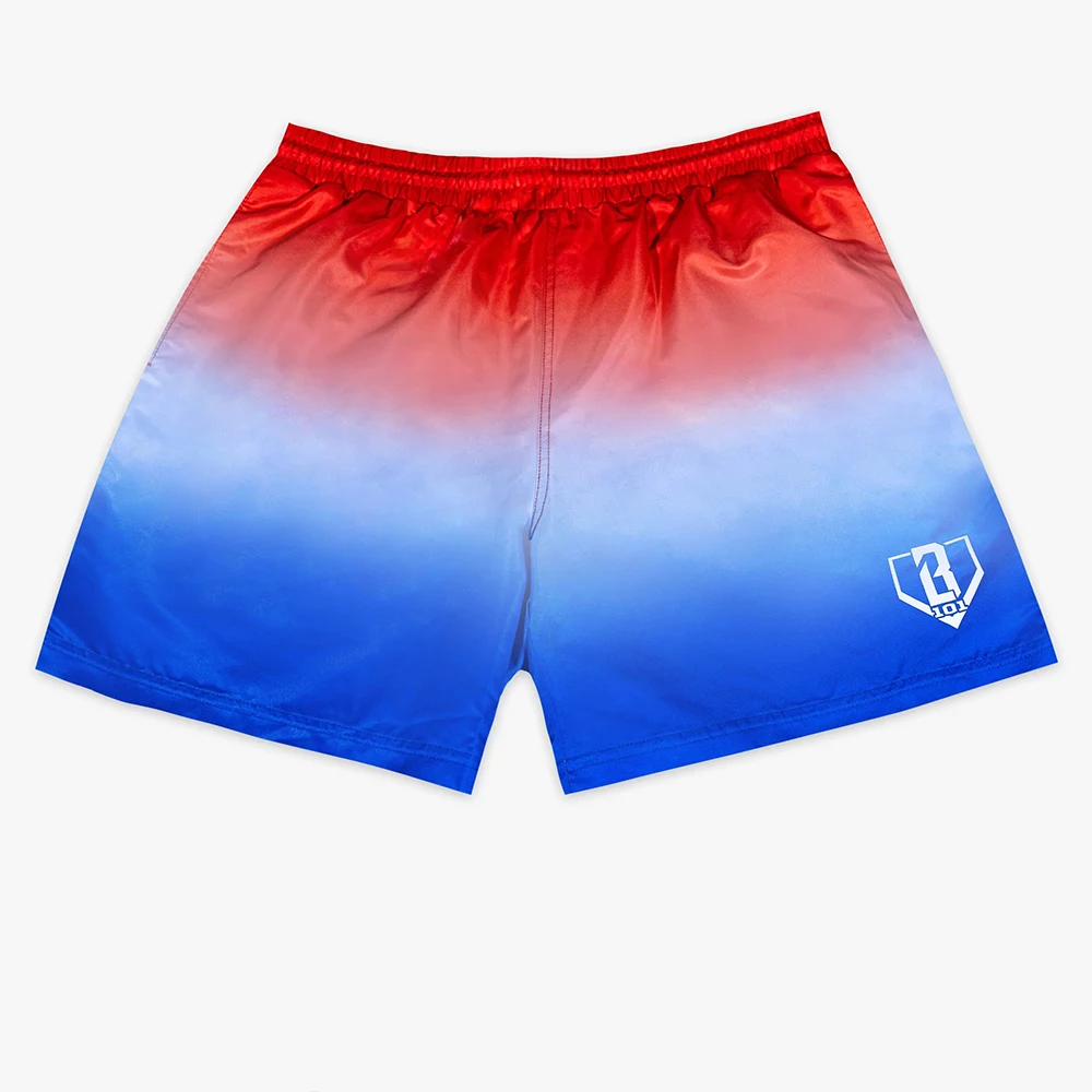 Nouveauté été Short de bain dégradé pour enfants et jeunes, style baseball 101, coupe oversize, respirant et à séchage rapide ﻿ ﻿ Shorts pour hommes ﻿