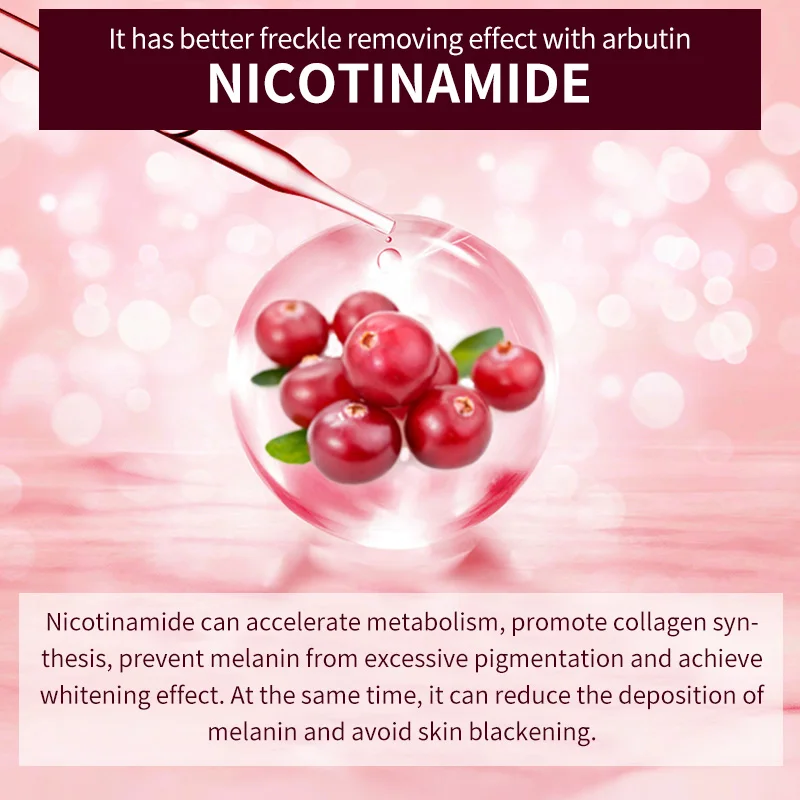 2pc CHUMOLEE Arbutin Nicotinamide Face Serum, Moisturizing Friming Smooths Pores Softening Skin Streaming Skin Care Essence 4