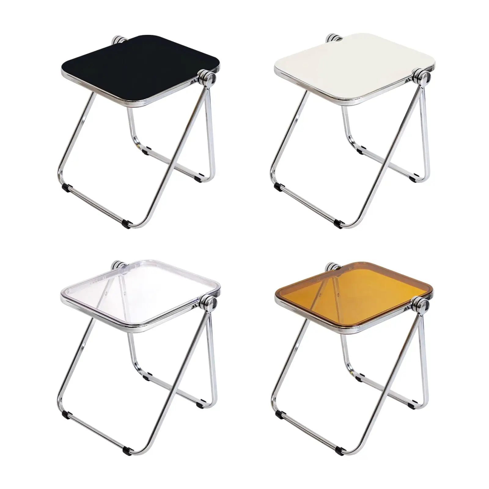 Folding Tray Table Sturdy Multipurpose Non Slip Save Space Acrylic Dinner Tray Table for Dorm Apartment Office Bedroom Home