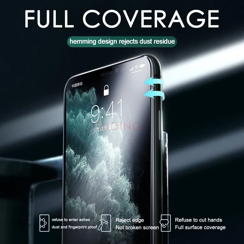 Vetro protettivo a copertura totale per iPhone 11 12 Pro XS Max X XR Protezione schermo per iPhone 7 8 6 Plus SE 2020 11 12 Vetro - immagine 4