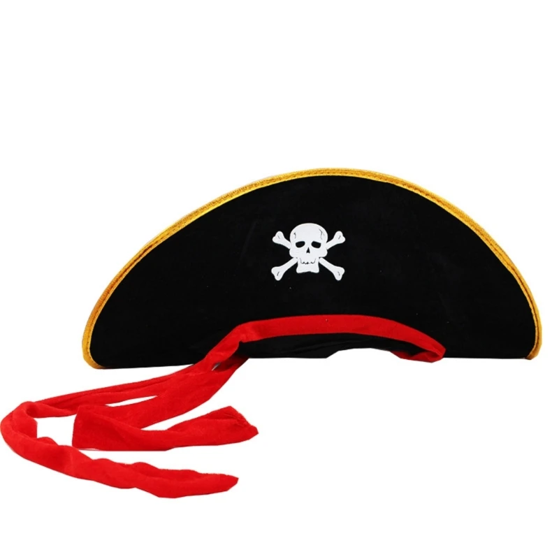 

Tricorn Hat Costume for Women Men Teenagers for Halloween Party Decorations Black Costume Cosplay Dress-up