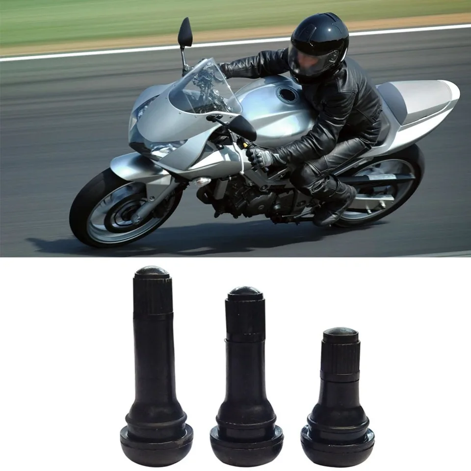 4 Valvole Pneumatici TR414 In Gomma Con Cappucci - Universali Per Auto E Moto - 5