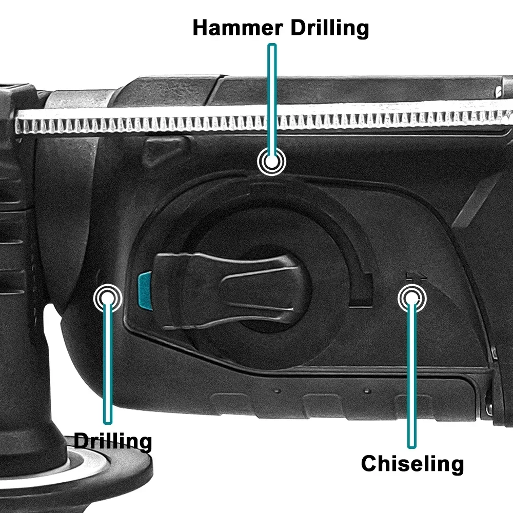 3 Functions Brushless Cordless Electric Rotary Hammer Rechargeable 28MM Hammer Drill Househeld Power Tool For Makita 18V Battery 2