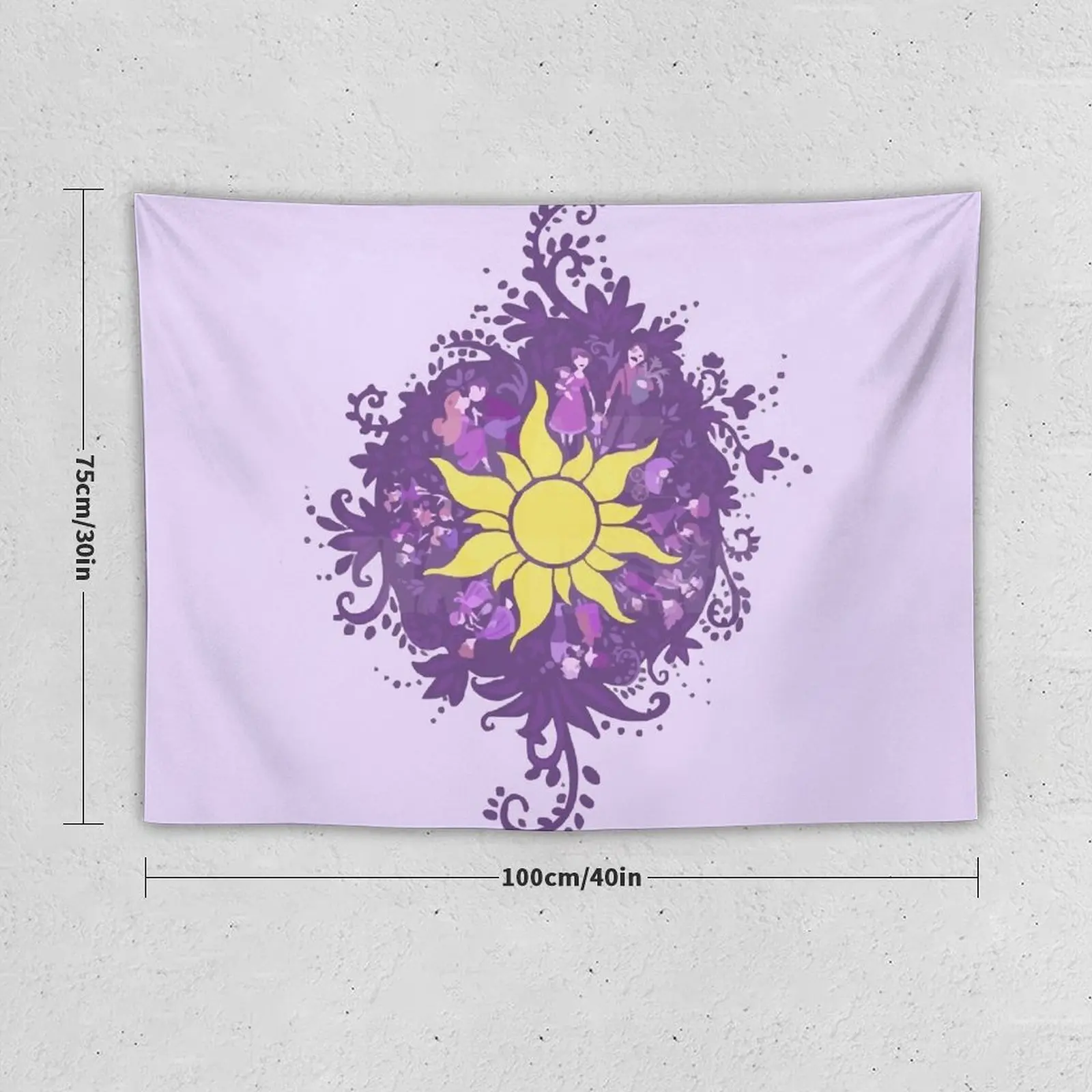 Tangled-Sun-Kingdom Dance Tapestry Room Decoration Korean Style Home Decorators