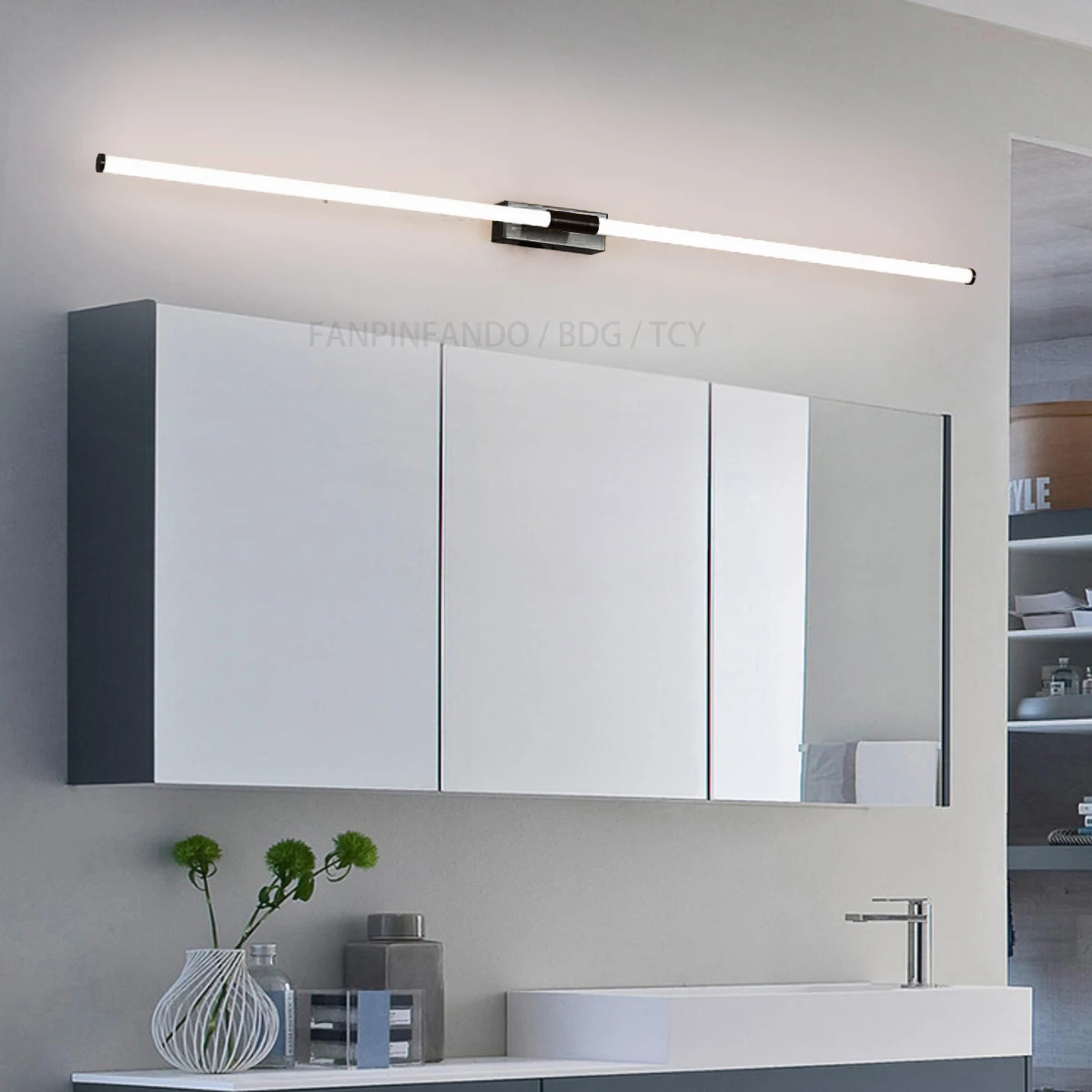 

FANPINFANDO Gold/Black Modern Wall Lamp Mirror Light Bathroom For Bedroom Foyer Washroom Living Room Wall Light Indoor Lighting