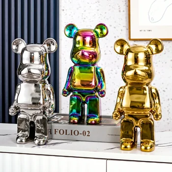 Wohnaccessoires Keramikfigur "Bär Brick" - Moderne nordische Wohnzimmerdekoration