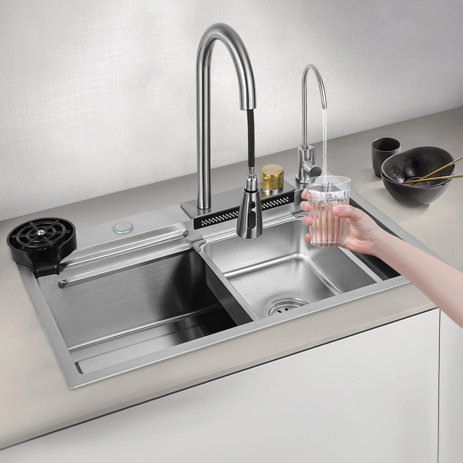 Taylor Single Sink - Silver main image 1