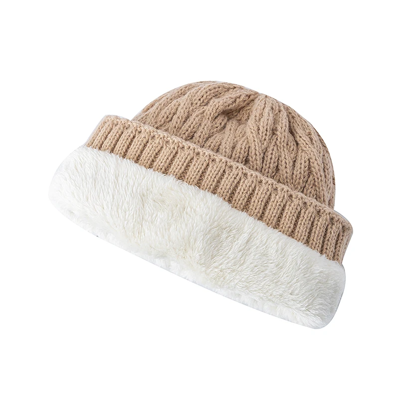 Unisex Letter Label Winter Hat Fashion Plush Fur Lined Hats For Women And Men Outdoor Classic Keep Warm Winter Cap