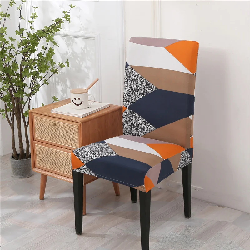 Waterproof Elastic Dining Chair Cover - Protective and Decorative Seat Cover for Kitchen and Restaurant Banquets