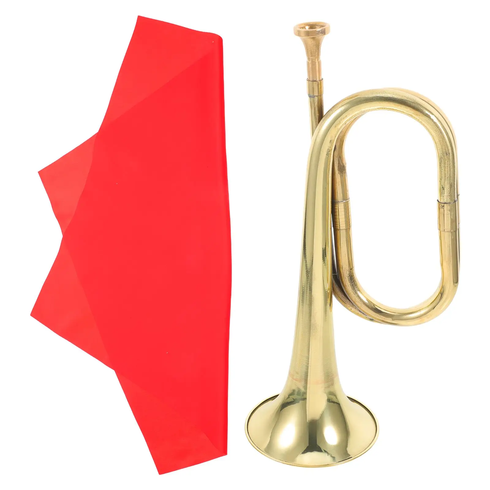 Professional Wind Brass Instrument High Grade Alloy Trumpet Durable Lightweight Beginners Horn Charge Bugle Polished Gold Tone
