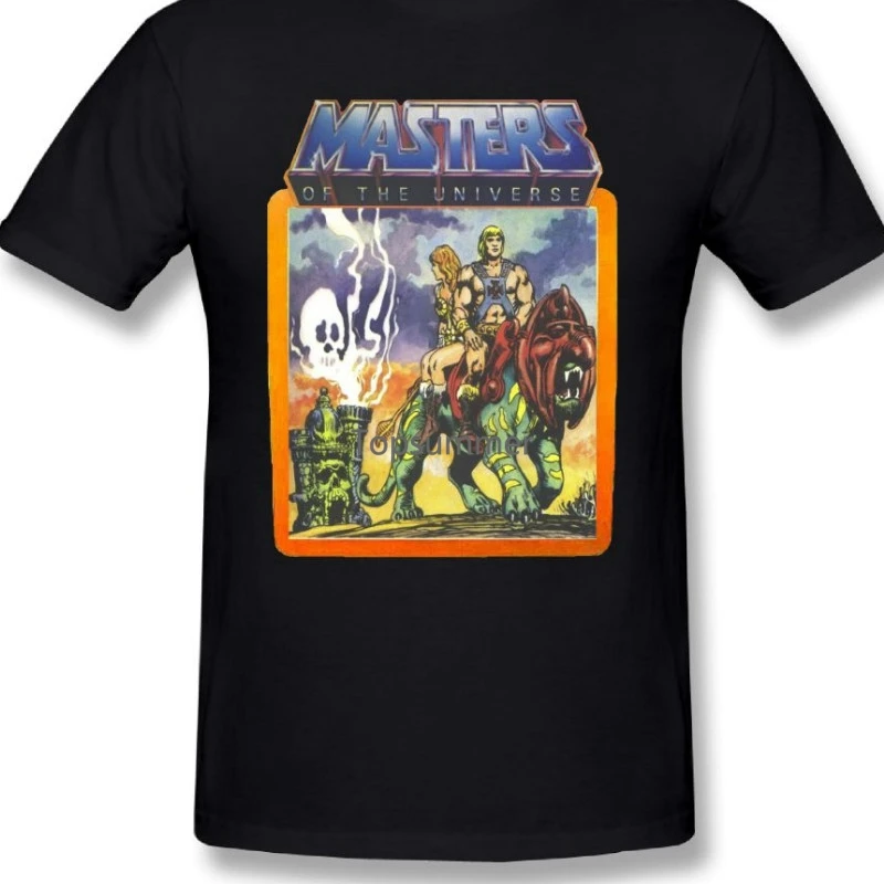 

He Man Masters Of The Universe Battlecat And Teela T Shirts Graphic T Shirts Mens Short Sleeve Pure Cotton O Neck Tees