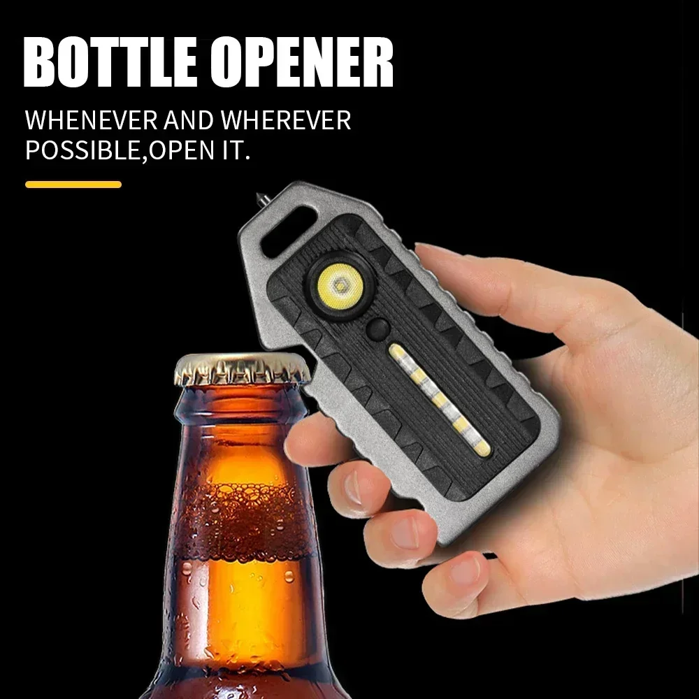 XIWANGFIRE Mini LED W5135 Flashlight Keyring Survival Whistle Feature Lamp Black Silver Color Hiking Camping Portable Flashlight