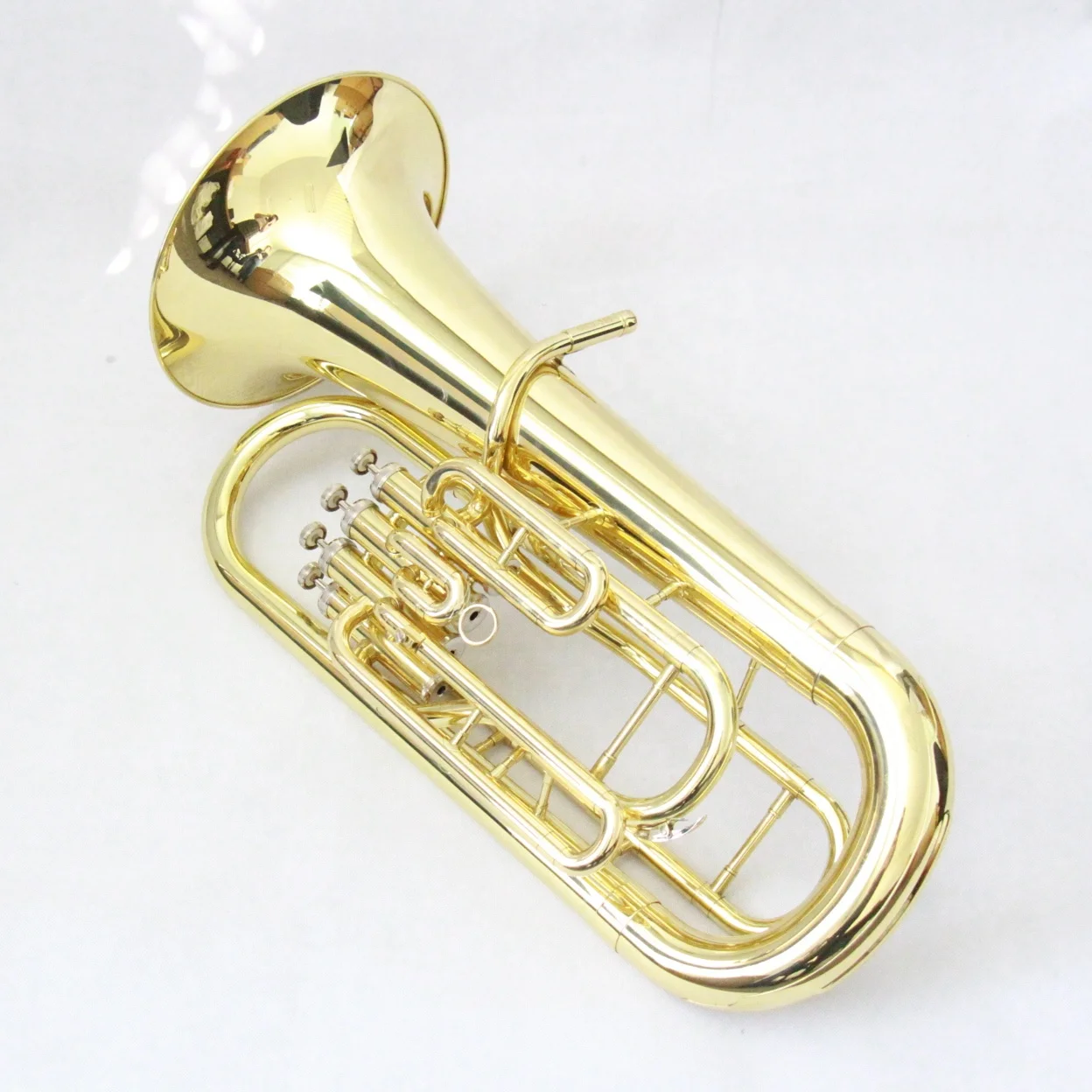 High Quality Euphonium Bb Gold Lacquer 4 Cupronickel Valves Brass Musical Instrument Euphonium