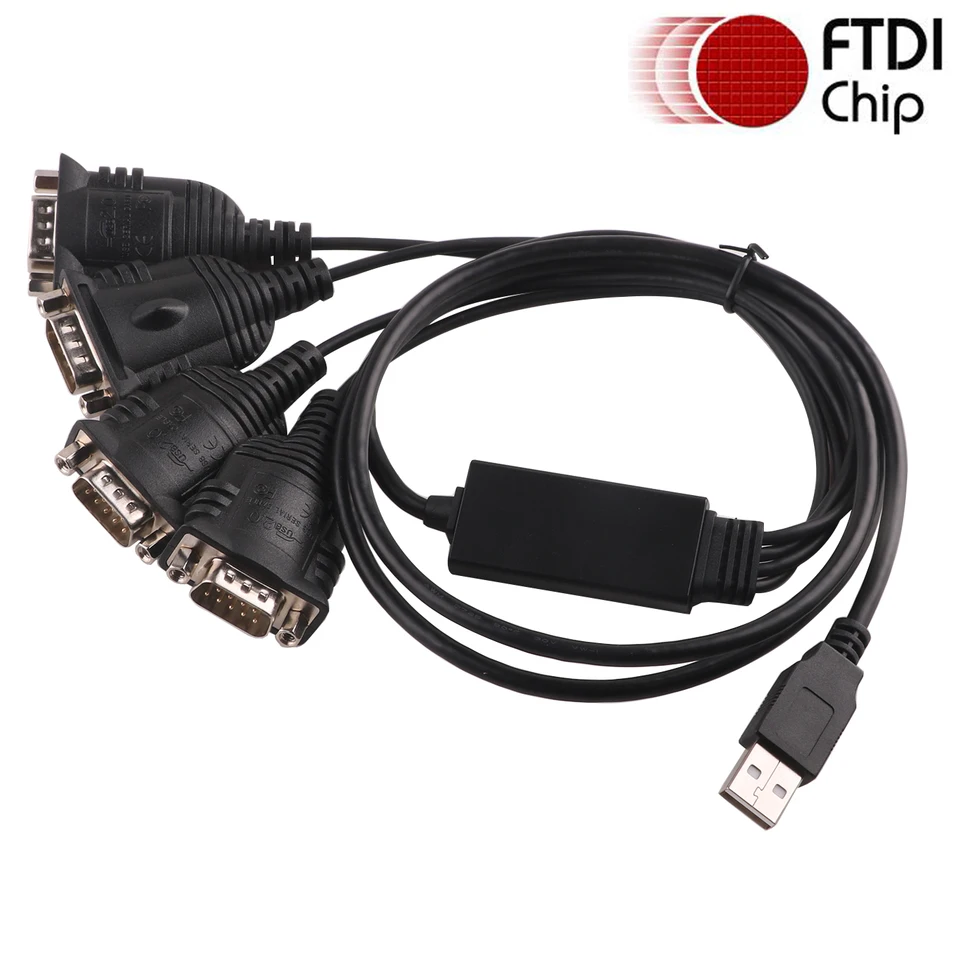 DTECH Câble adaptateur USB vers port série RS232 DB9 - Avec puce FTDI - Prend en charge Windows 10 8 7 et Mac Linux