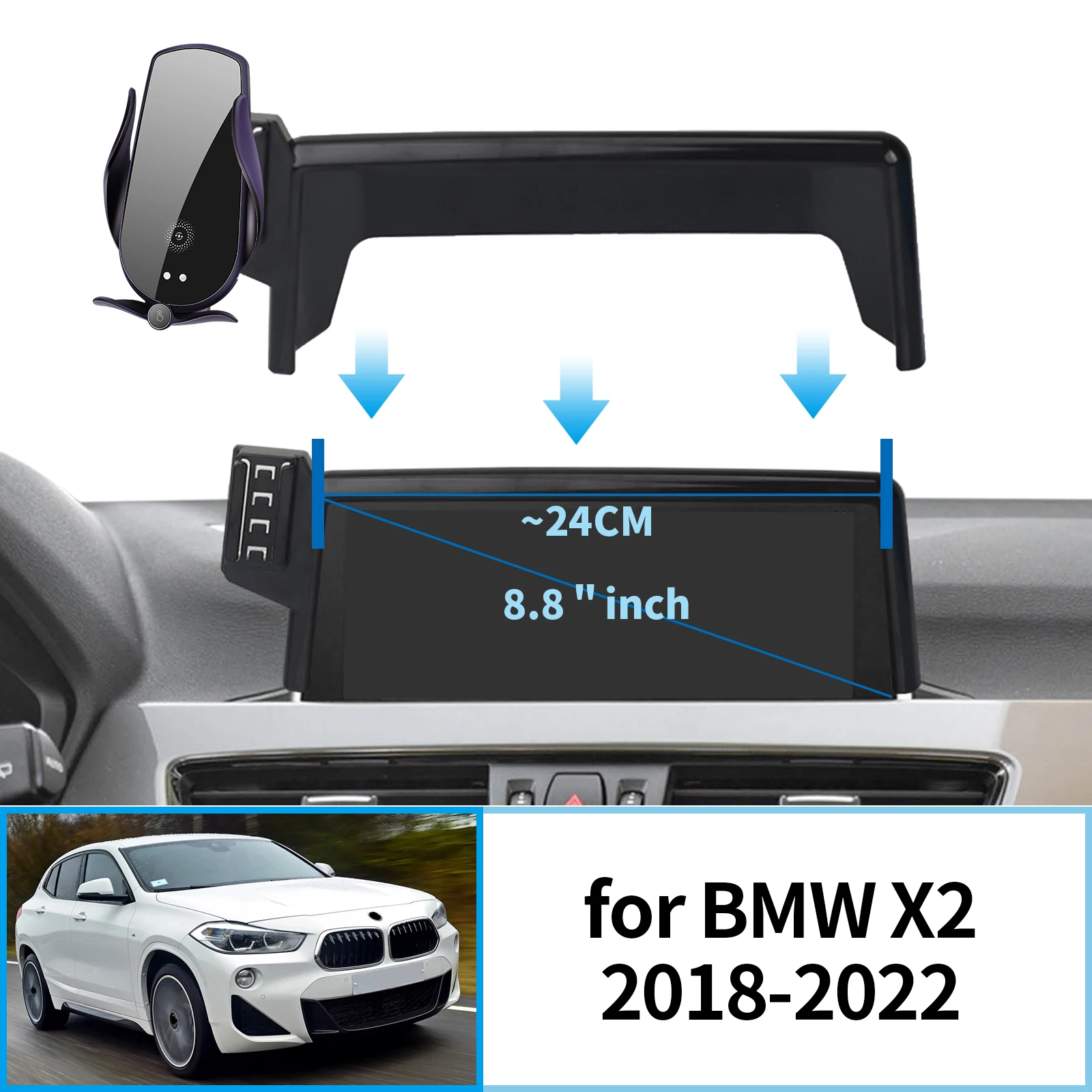 Car Mobile Phone Holder for BMW X2 ~ F39 (8.8in) GPS Bracket Navigation Stand Auto Accessories phone holder,mobile phone holder