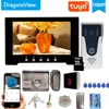 Dragonsview  7 Inch Wifi Video Intercom With Lock Wirelesss Video Door Phone Intercom System  Unlock Doorbell with Camera Record 1