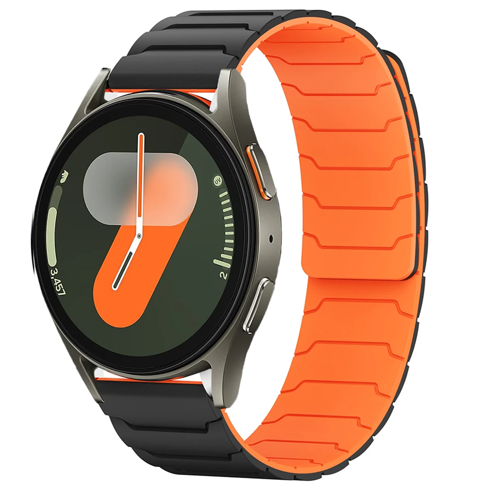 Sleek Magnetic Silicone Watch Band with Loop Strap – Universal Fit