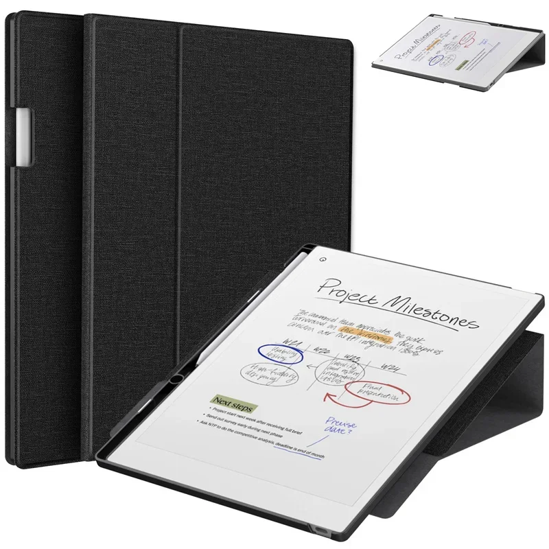 360° Rotating Pencil Holder Cover with Hard PC Back Shell